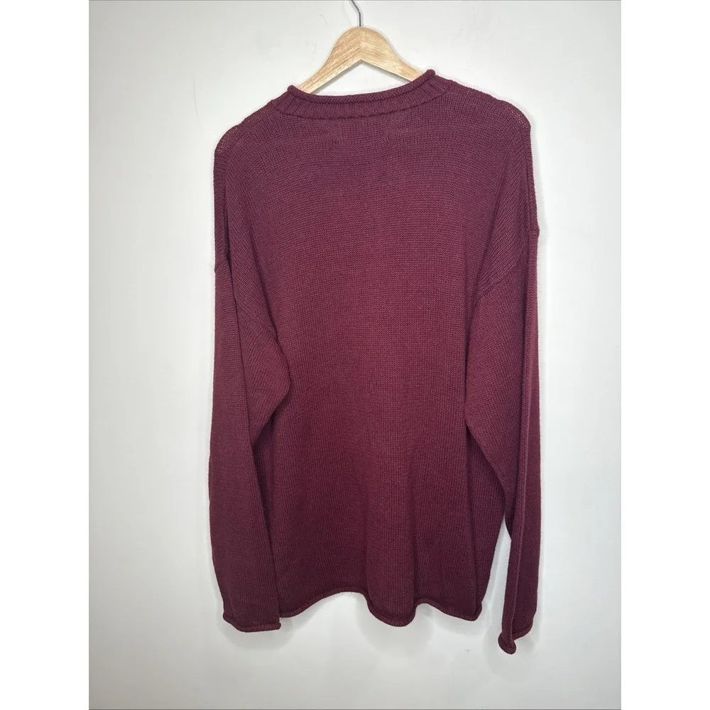 Vintage‎ 90s Y2k OCI Henley Knit Sweater Mens L Rollneck Pullover NEW Deadstock